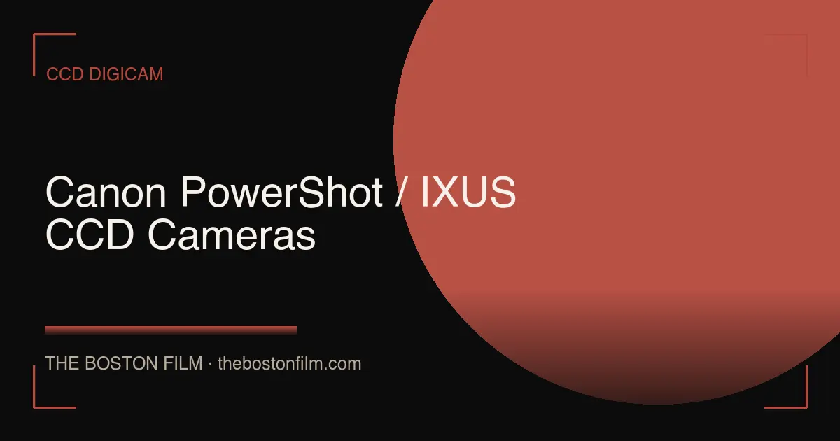 Canon PowerShot / IXUS CCD Cameras